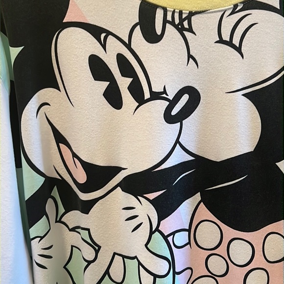 Vintage Disney Mickey and Minnie Mouse Oversized Pastel Sweatshirt 3X Disneyana - Picture 7 of 11